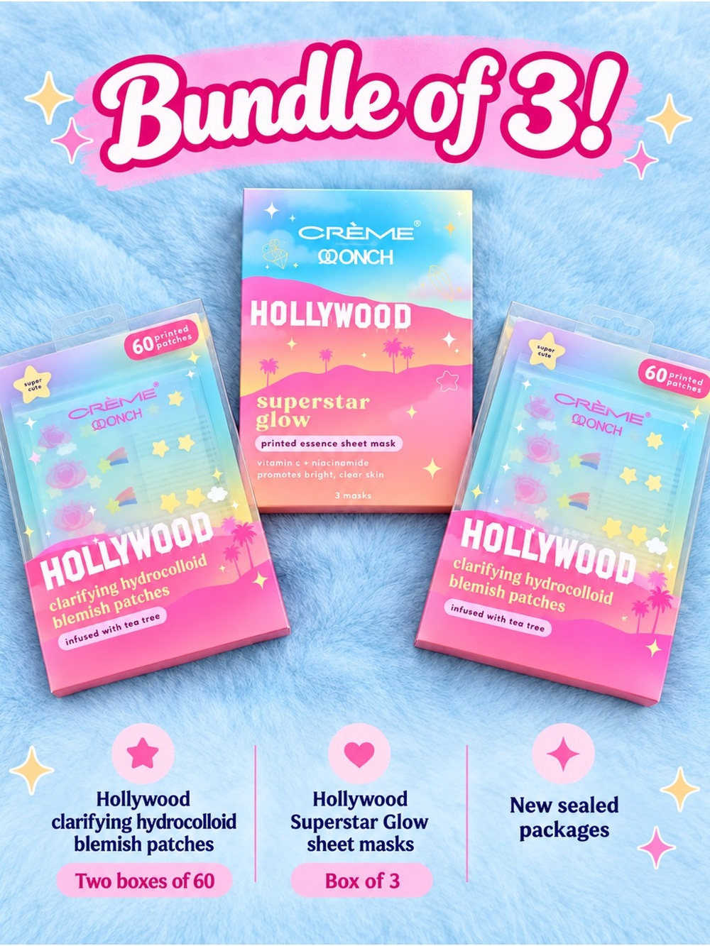 The Crème Shop Glow Sheet Masks & Clarifying Patches Set